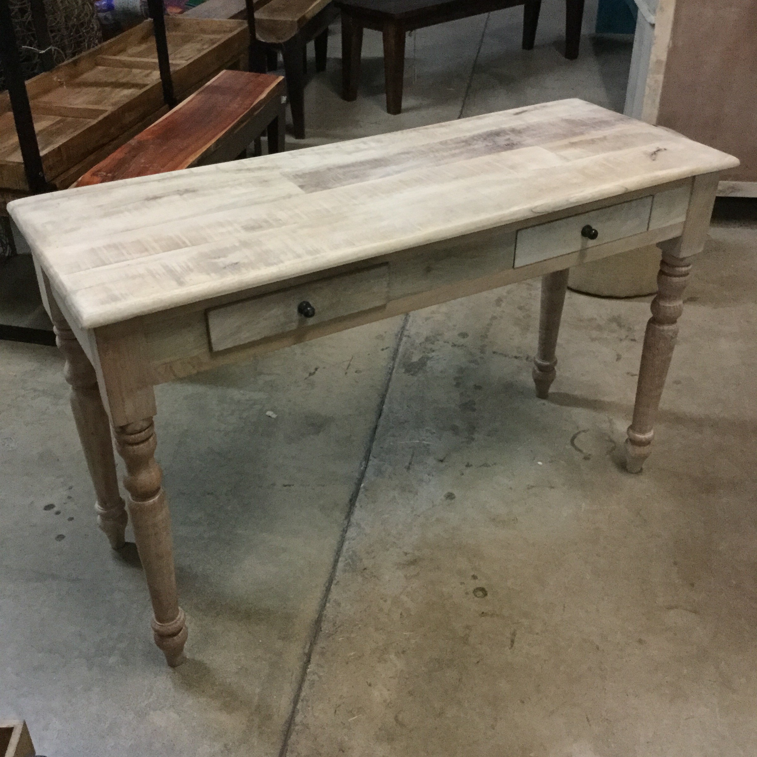 Turned Leg Console Table Nadeau Atlanta