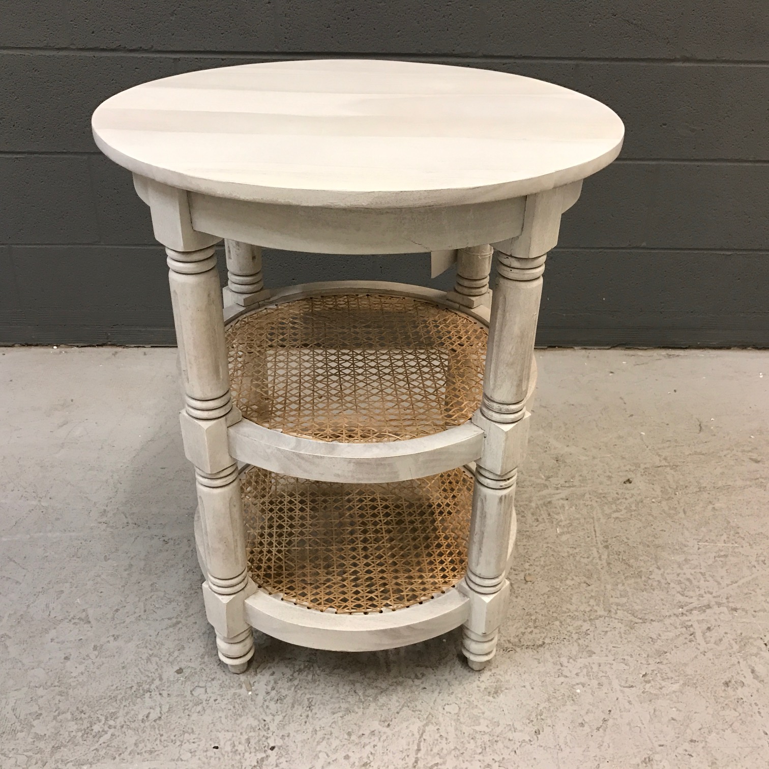 Round Side Table with Shelf Nadeau Charleston