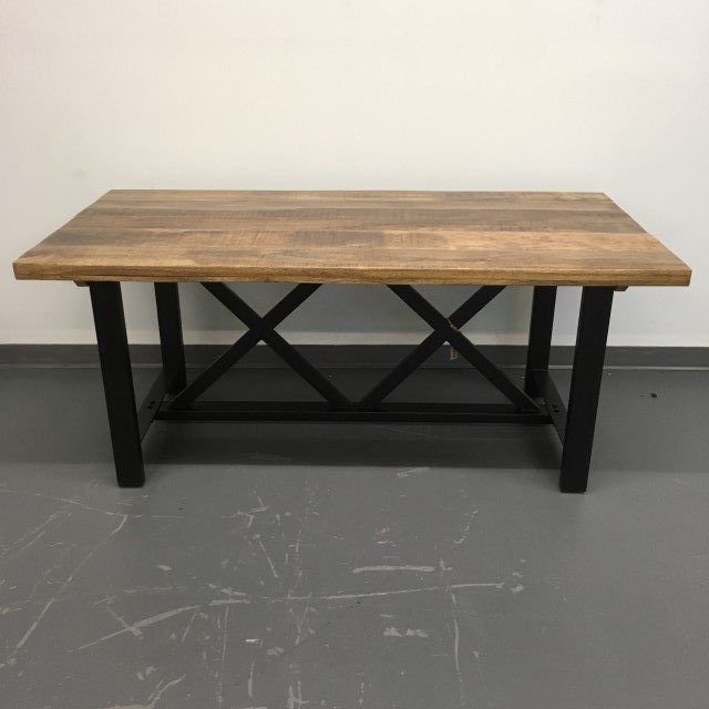 Iron and Wood Dining Table Nadeau Dallas