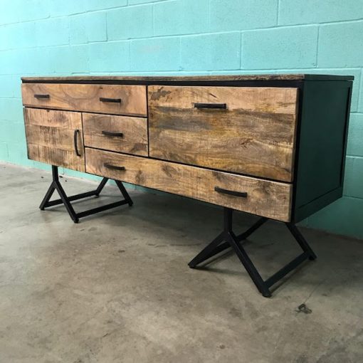 Iron and Wood Buffet Nadeau Dallas