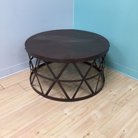 Round Metal Coffee Table - Nadeau Minneapolis