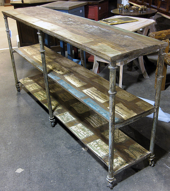 Iron and Wood Console Table Nadeau Nashville