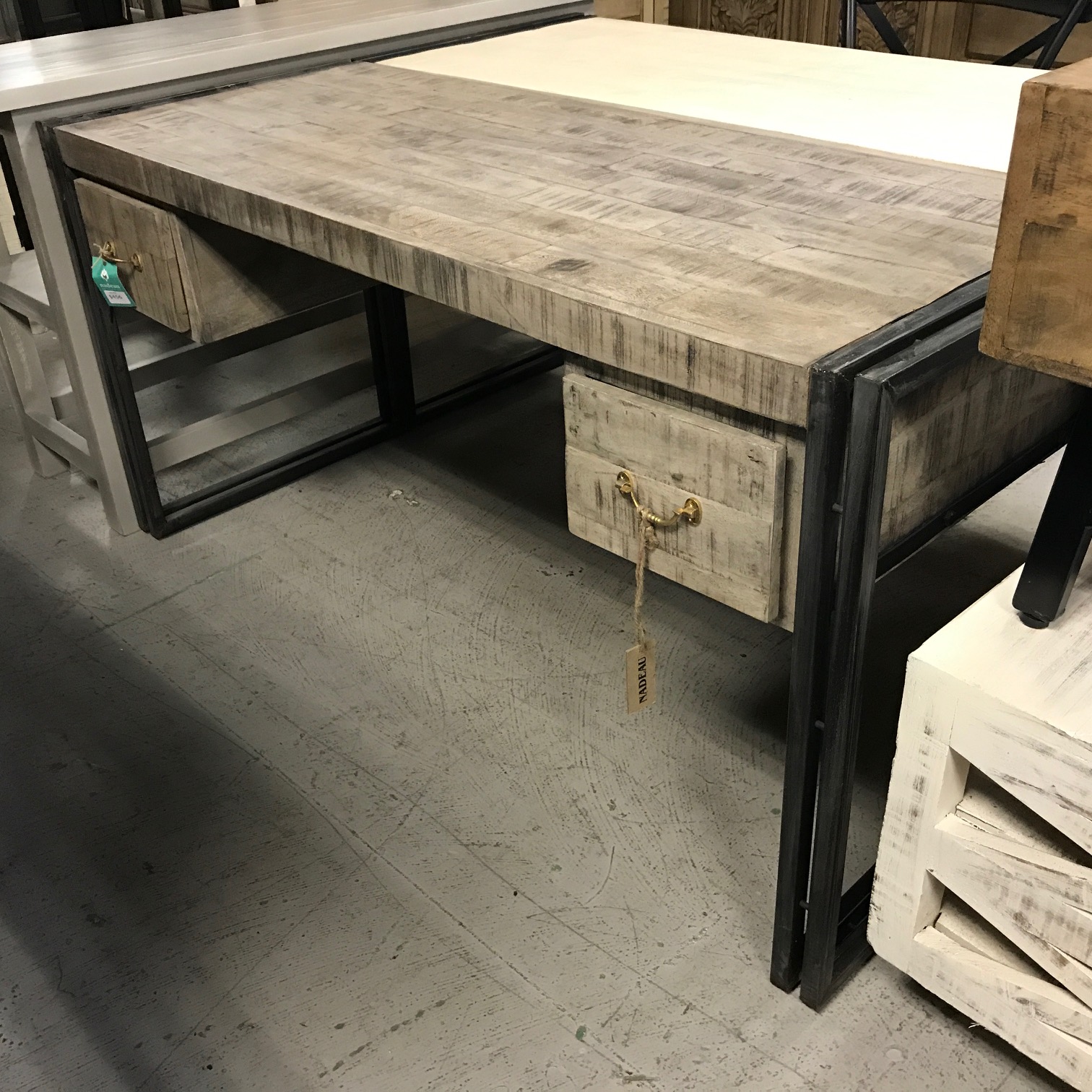 Iron and Wood Desk Nadeau Nashville