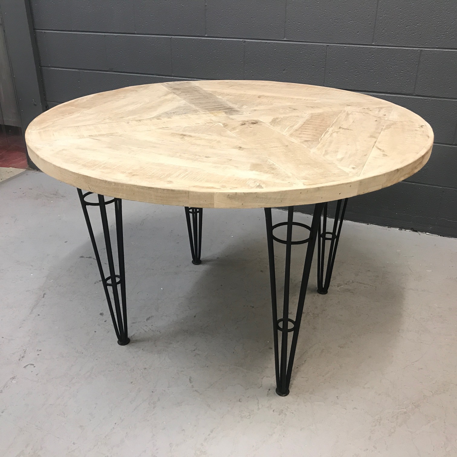 Industrial Round Dining Table Nadeau Nashville