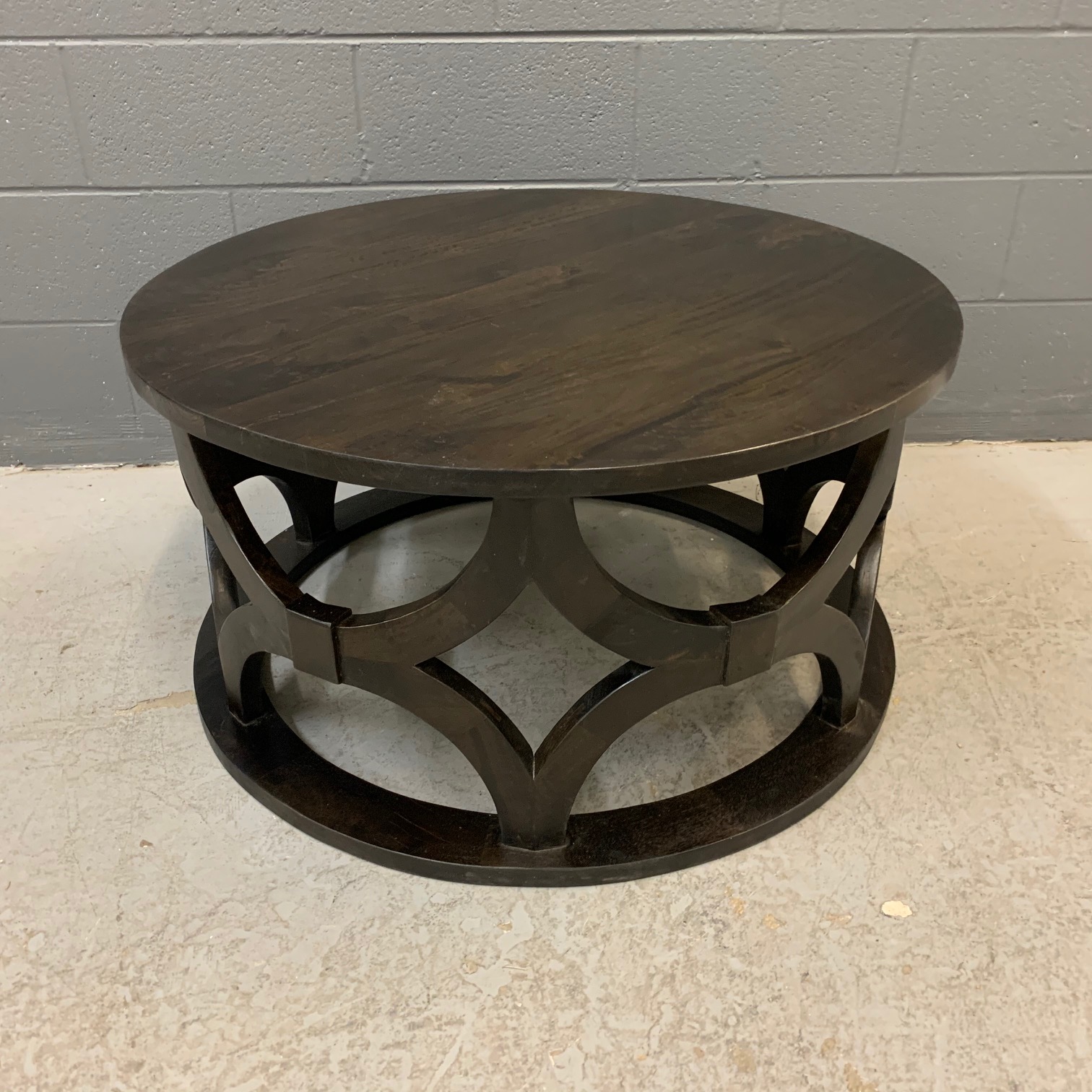 Carved Round Coffee Table Nadeau Nashville