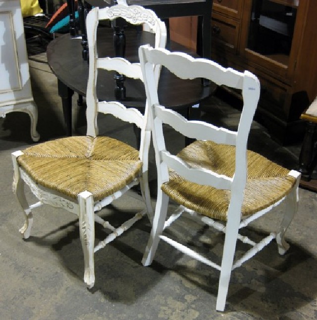 Chair with Rush Seat Nadeau Austin
