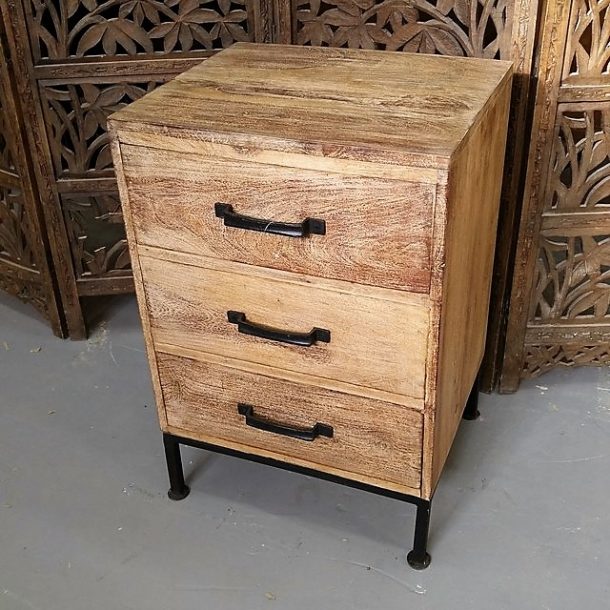 Iron and Wood Side Table Nadeau Cincinnati