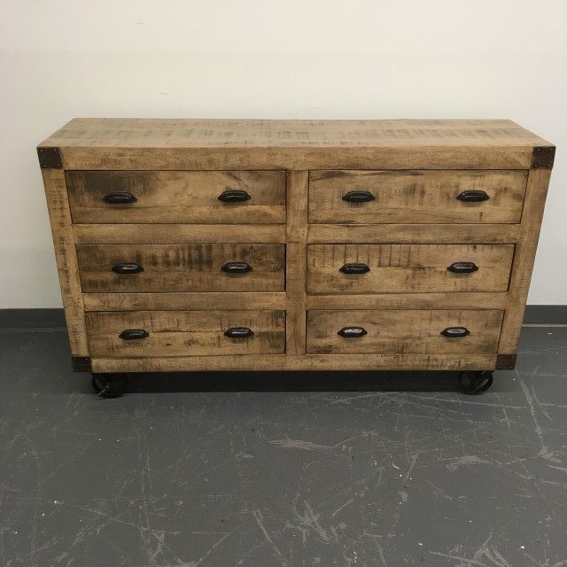 SixDrawer Dresser on Wheels Nadeau Tampa