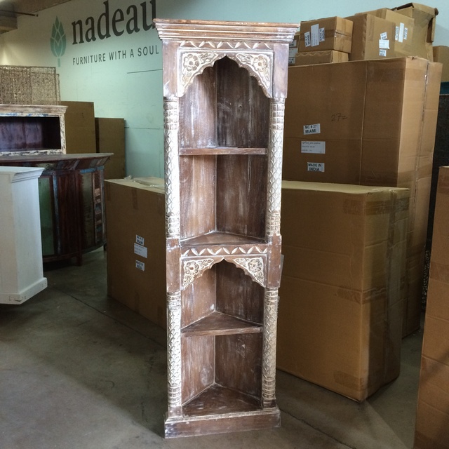 Carved Corner Shelf Nadeau Miami