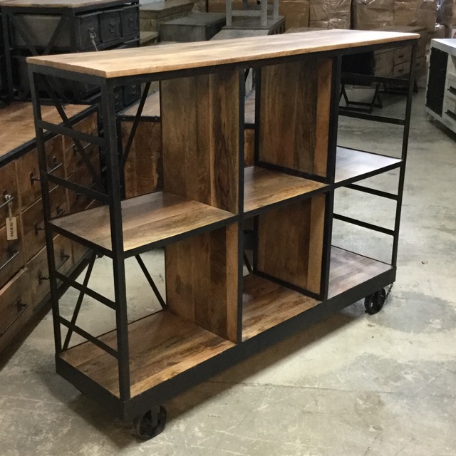 Bookcase on Wheels Nadeau Miami