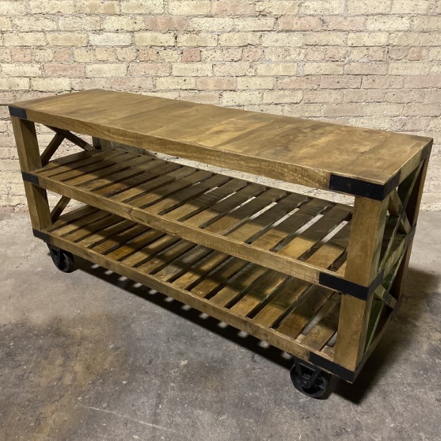 Three Shelf Table with Wheels Nadeau Chicago