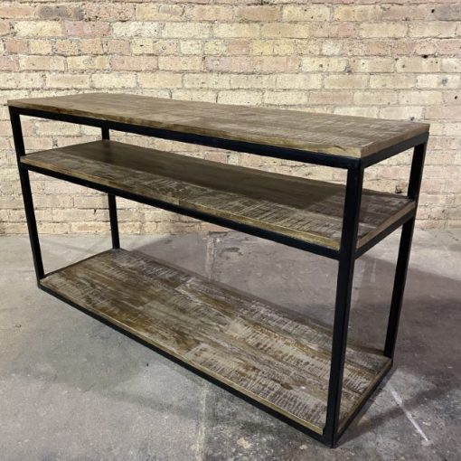Iron and Wood Console Table Nadeau Chicago