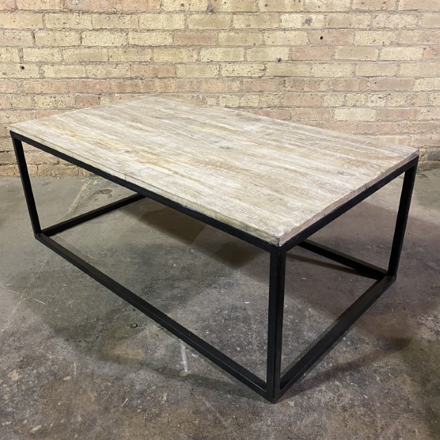 Iron and Wood Coffee Table Nadeau Chicago